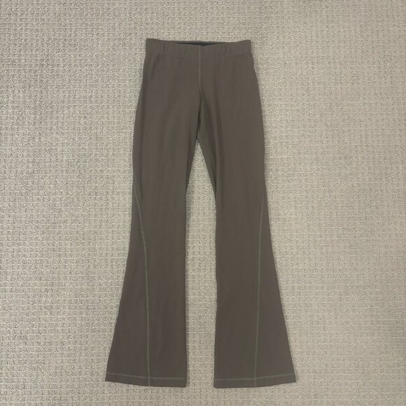 Lululemon Flared Bootcut Legging Pant Low Rise Olive Brown Comfy Stretch Casual - Picture 1 of 8